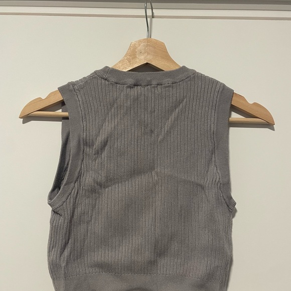 Ardene Gray Ribbed Knit Tank - Picture 2 of 2